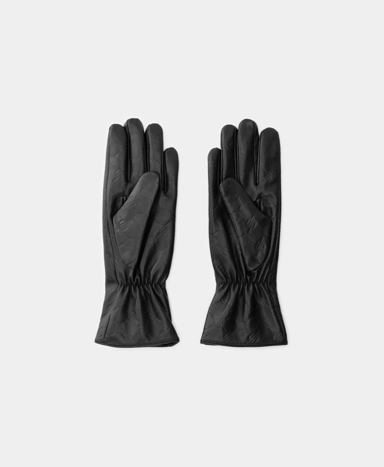 Store Black Monogram Leather Womens Glove Other