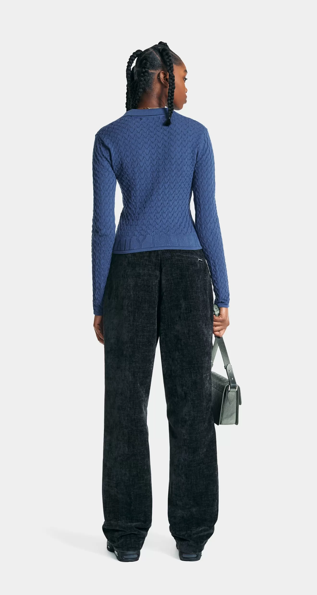 Online Vintage Indigo Ada Knit Longsleeve Polo Women Tops | Knitwear